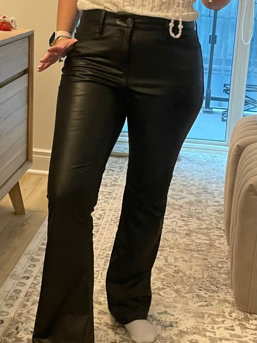Faux leather pants Banana Republic